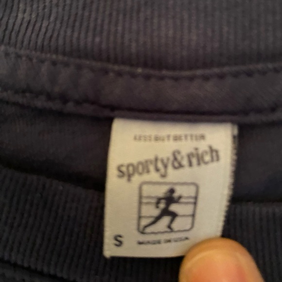 Sporty & Rich Blue Short Sleeve Tee Size Small - Picture 4 of 5